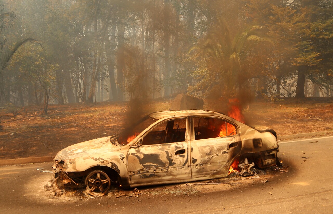Estado de catástrofe en centro y sur por incendios forestales